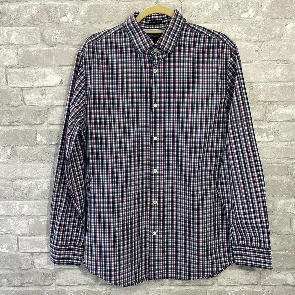 Banana Republic Grant Fit Plaid Shirt